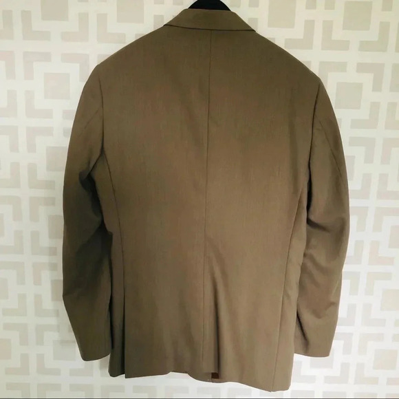Jos A Bank Men’s Brown Wool Sport Coat Tan 42 Long Slim Fit - Picture 4 of 7
